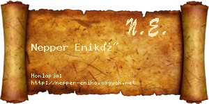 Nepper Enikő névjegykártya